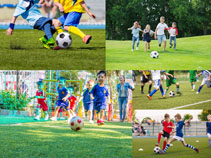 兒童足球比賽拍攝高清圖片