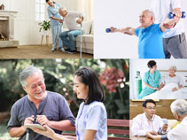 恢復健康的老年人拍攝高清圖片