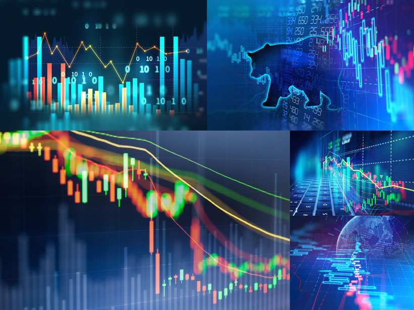 金融市场图分析表摄影高清图片