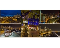 城市夜景高清图片素材