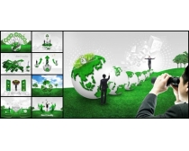 绿色环保能源PSD模板