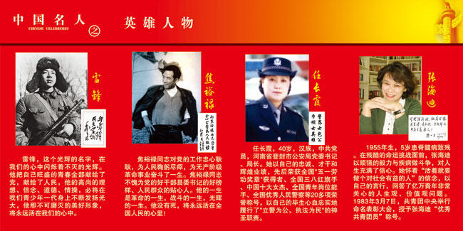 学校展板之中国名人英雄人物 - 爱图网设计图片