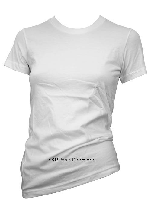 3套白色女士短袖衫(T恤)模板
