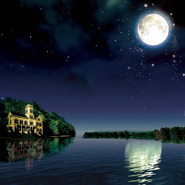 月亮河风景图