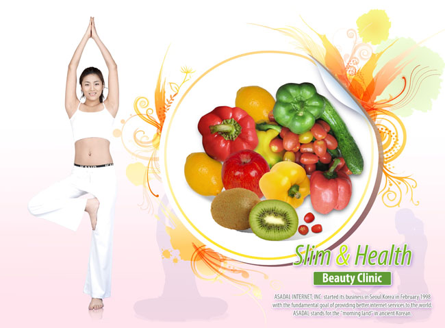 健身水果蔬菜海报PSD素材