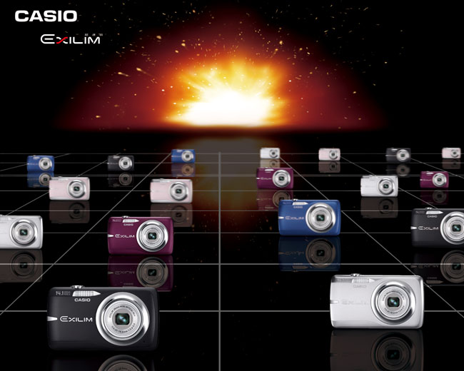 星空卡西欧数码相机品牌PSD素材