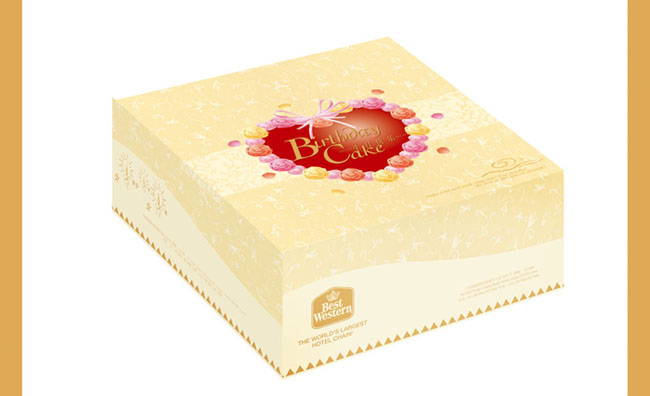 简洁蛋糕包装盒效果图PSD分层素材
