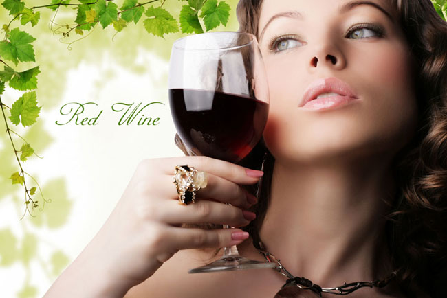 红典葡萄酒宣传海报psd素材