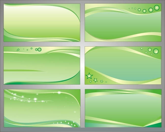 绿色清爽展板设计矢量素材