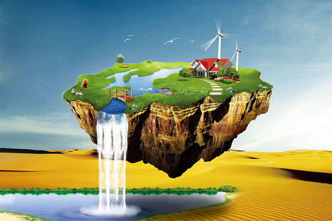 水资源创意海报PSD素材