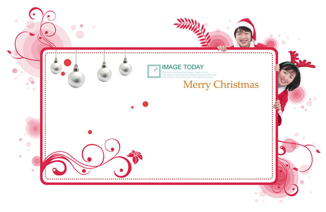 韩国圣诞广告图片模板