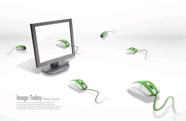 电脑现代科技创意广告PSD素材