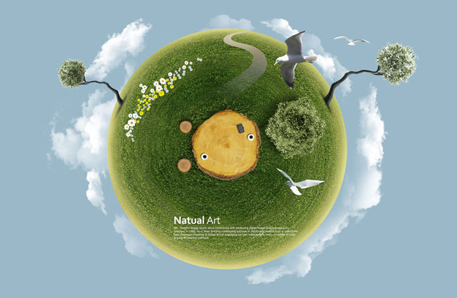 自然生态环境景观PSD分层素材