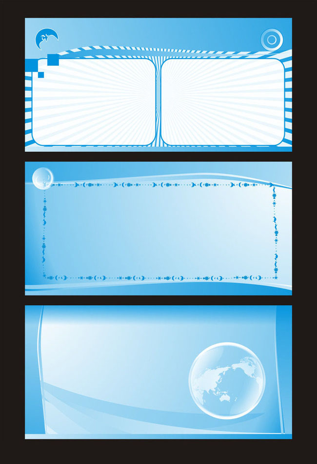 蓝色背景宣传栏模板矢量素材
