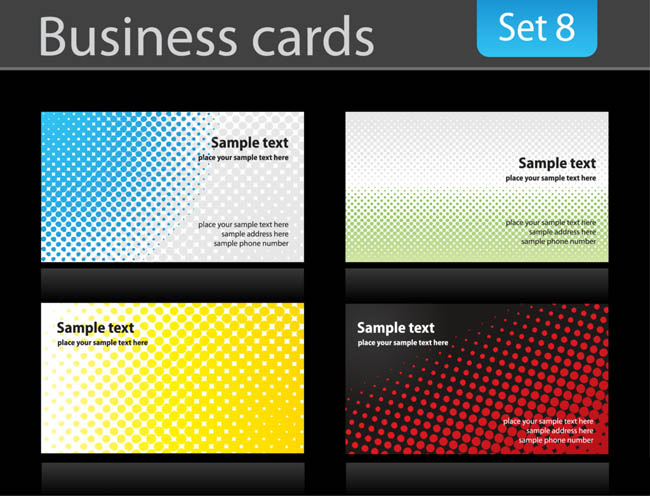 动感点阵名片卡片卡片设计PSD素材