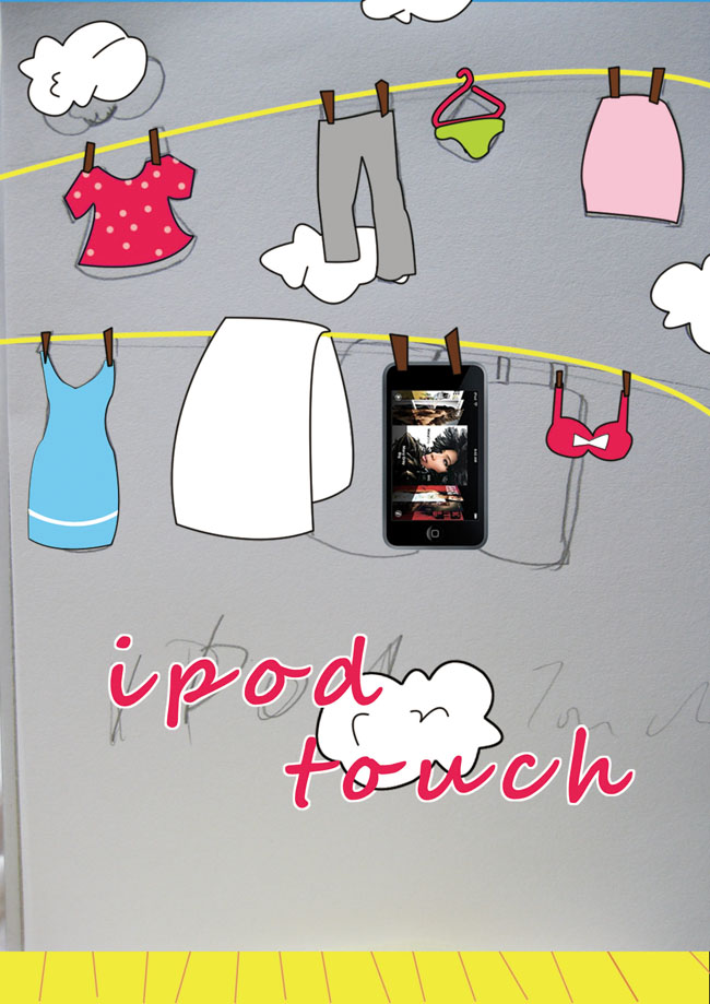 ipod touch卡通海报PSD素材