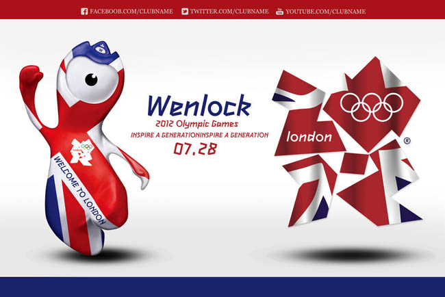 2012伦敦奥运会海报背景设计PSD素材
