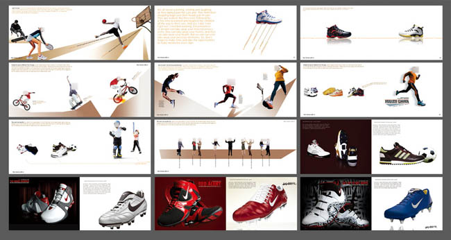 运动鞋画册设计PSD素材