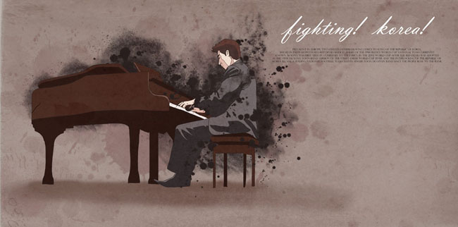 钢琴音乐海报广告PSD素材