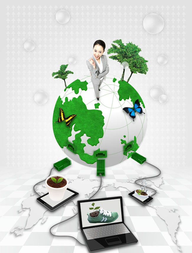 科技环保商业广告PSD素材