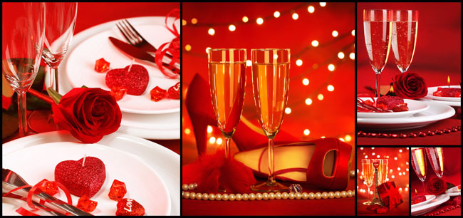 玫瑰 餐厅/酒杯与玫瑰餐厅高清图片